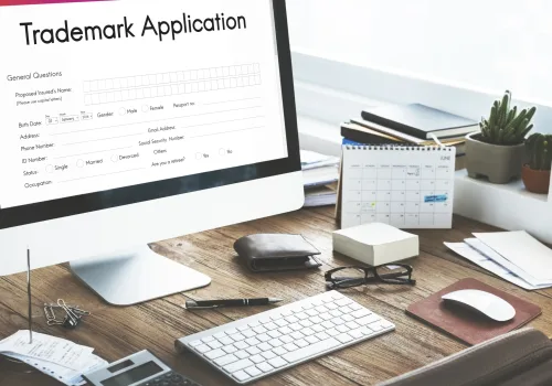 Trademark Application Document Form Concept